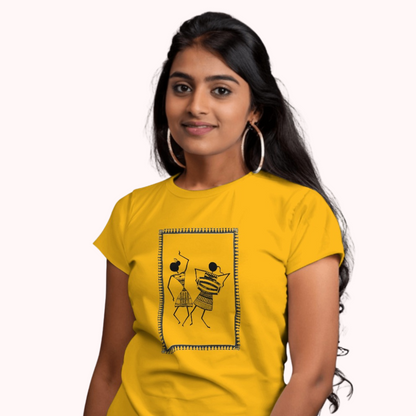 Trending Warli D7: Dancing Couple: Women T-Shirt