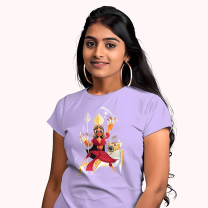 Bengal Art D12: Ma Durga: Women T-Shirt