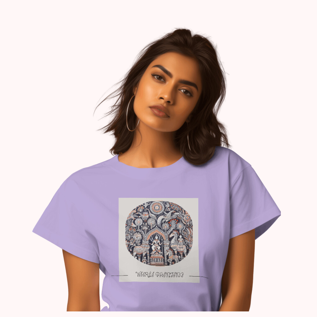 Trending Warli Art D1: Women T-shirt