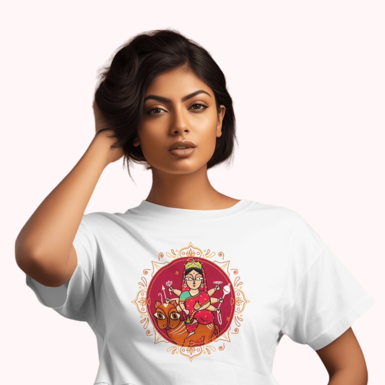 Bengal Art D14: Ma Durga: Women T-Shirt
