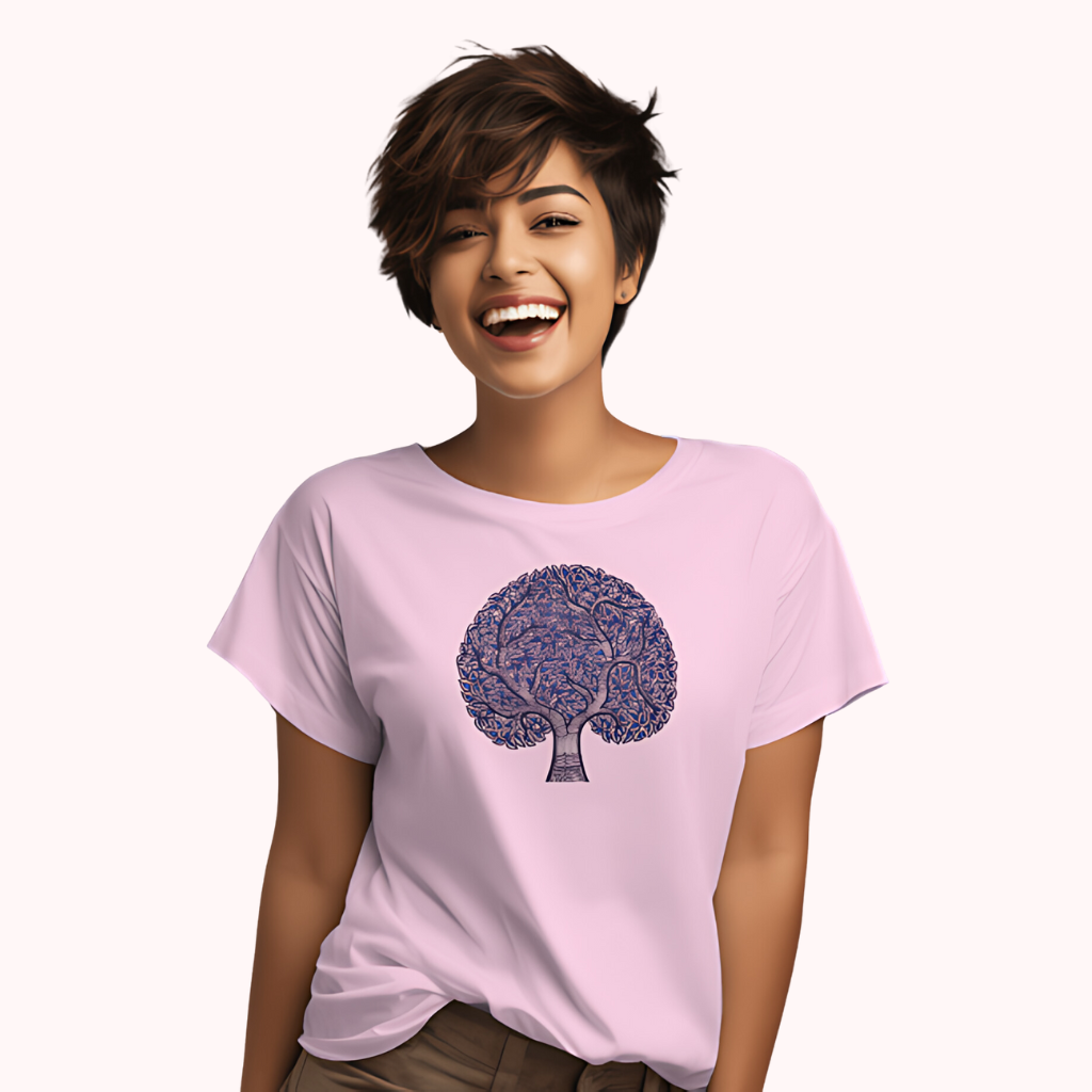Trending Madhubani D10: BlueTree: Women T-Shirt