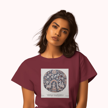 Trending Warli Art D1: Women T-shirt