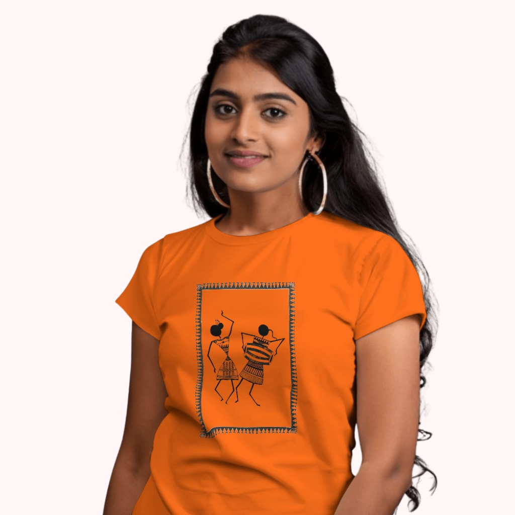 Trending Warli D7: Dancing Couple: Women T-Shirt