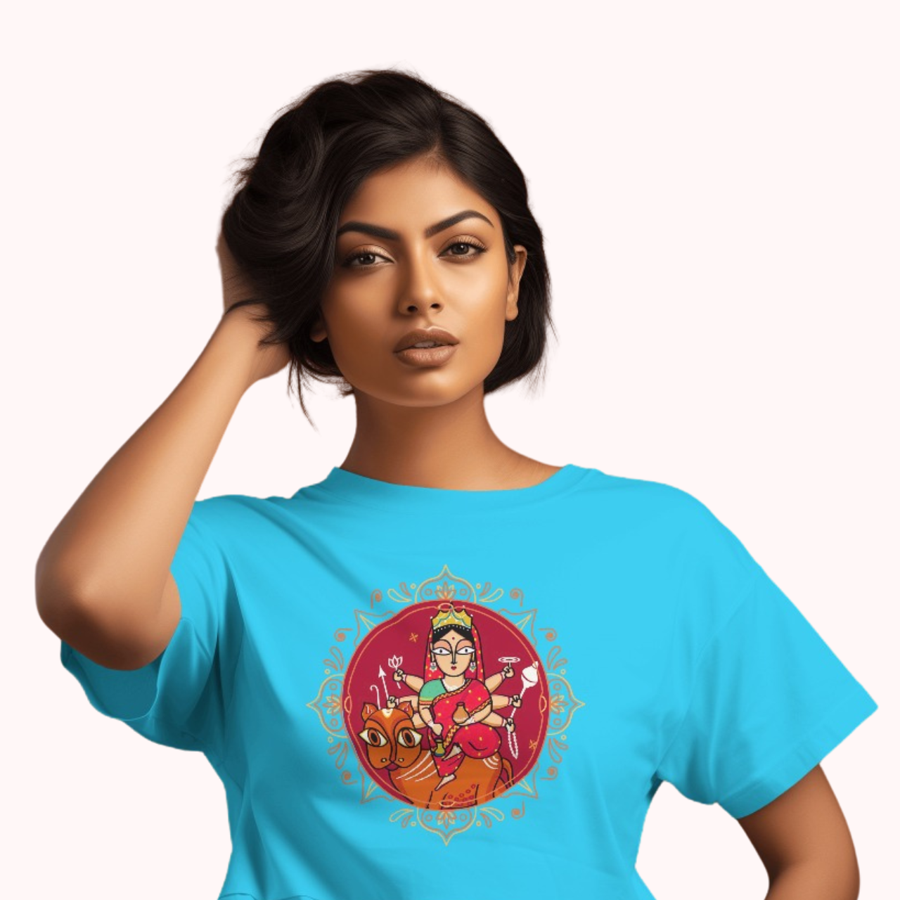 Bengal Art D14: Ma Durga: Women T-Shirt