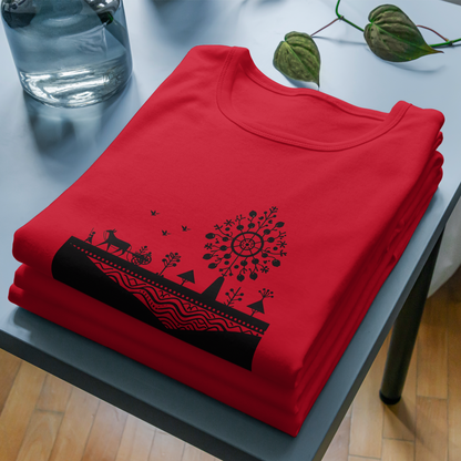 Trending Warli Art D3: Unisex T-Shirt