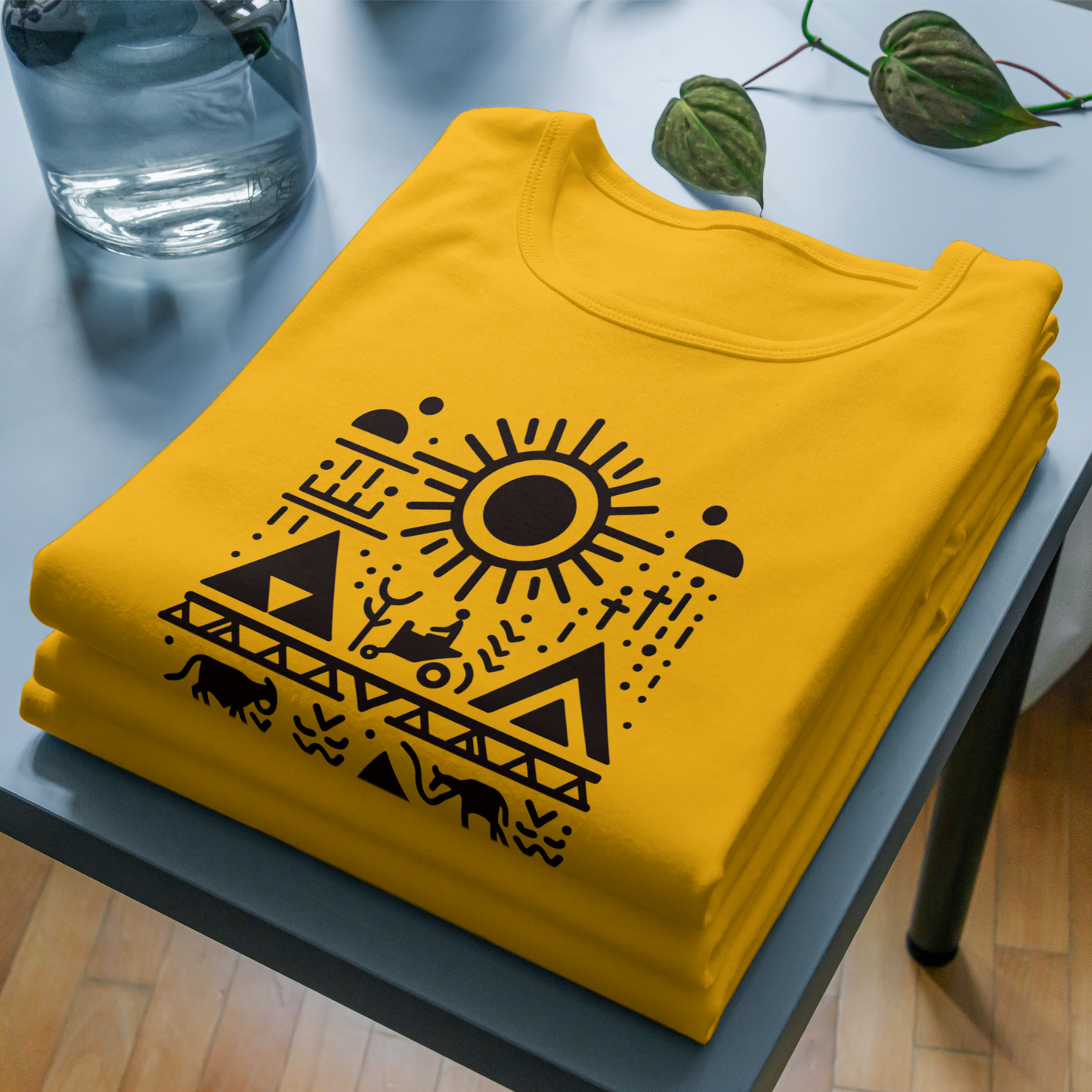 Trending Warli Art D6: The sun: Unisex T-shirt