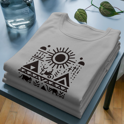 Trending Warli Art D6: The sun: Unisex T-shirt