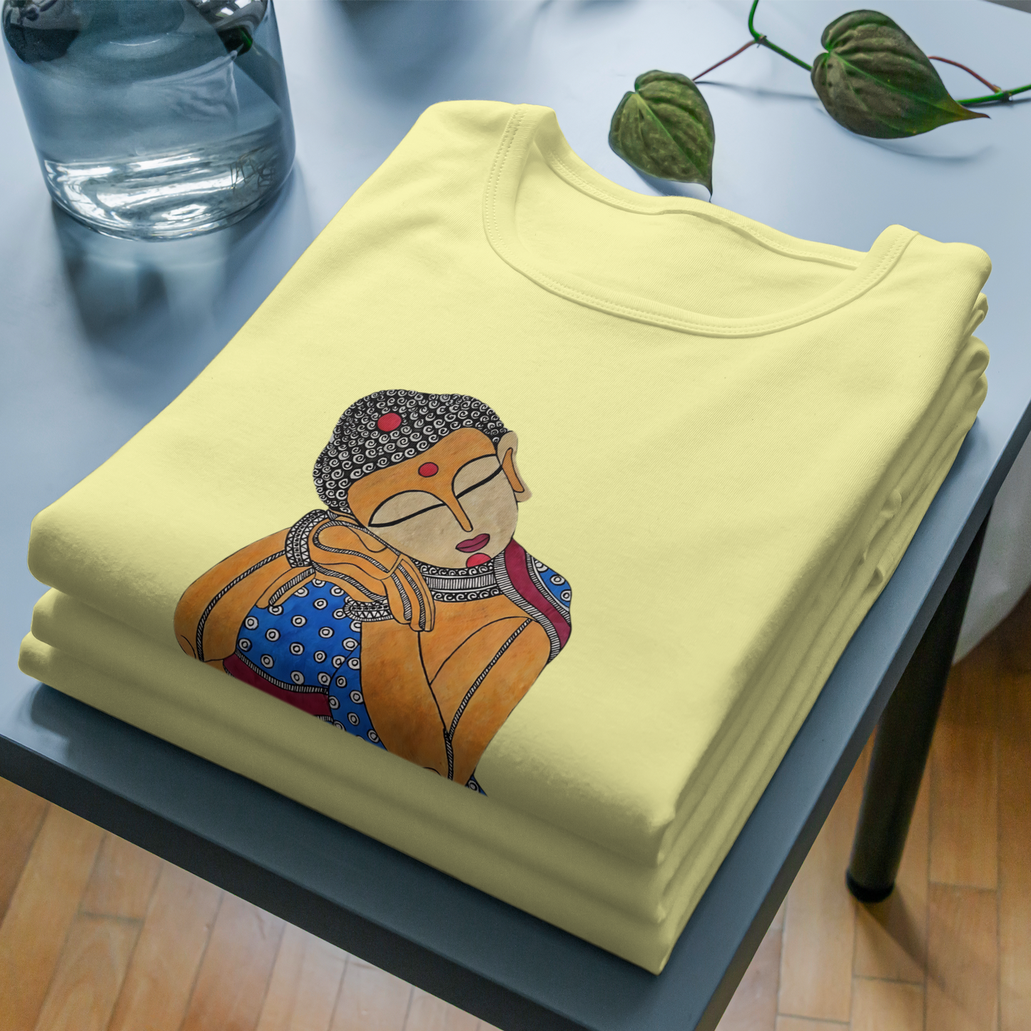 Trending Madhubani Art D4: Buddha: Unisex T-Shirt