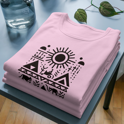 Trending Warli Art D6: The sun: Unisex T-shirt