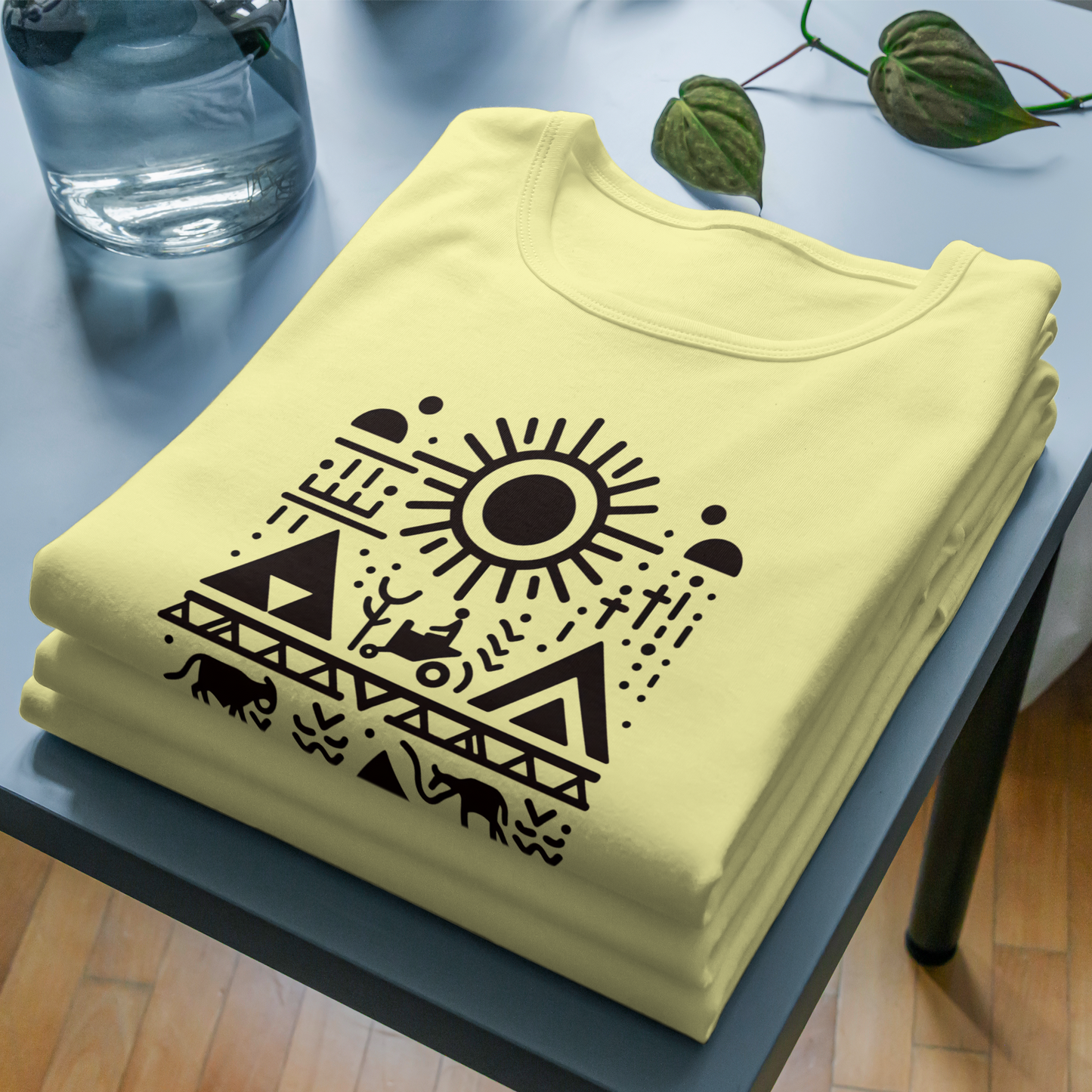 Trending Warli Art D6: The sun: Unisex T-shirt