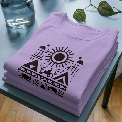 Trending Warli Art D6: The sun: Unisex T-shirt
