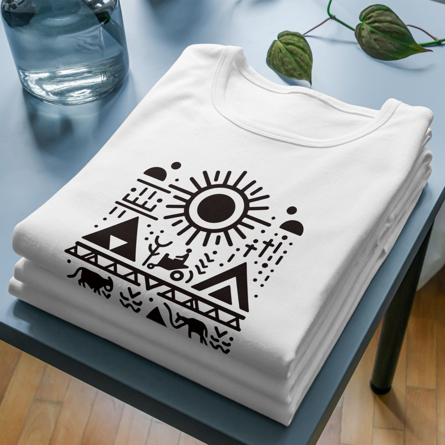 Trending Warli Art D6: The sun: Unisex T-shirt