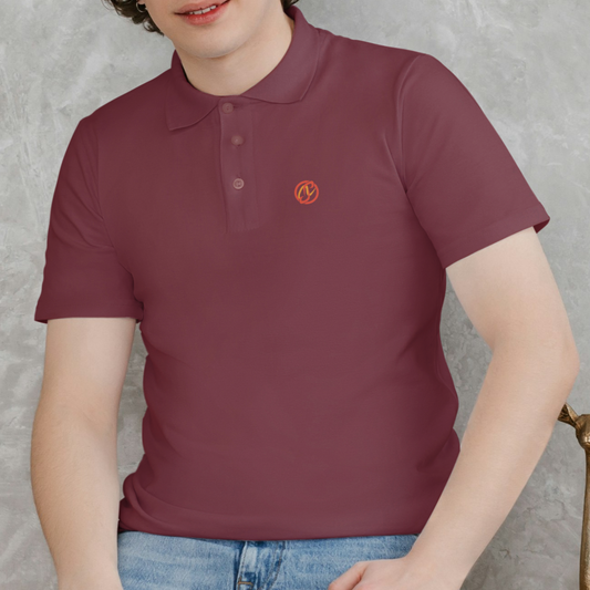 Maroon Plain: Left Pocket: Polo T-Shirt