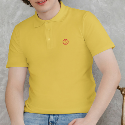 Mustard Yellow Plain: Left Pocket: Polo T-Shirt