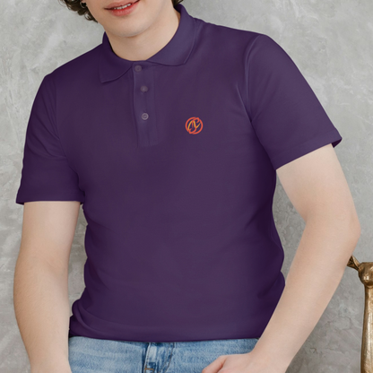 Purple Plain: Left Pocket: Polo T-Shirt