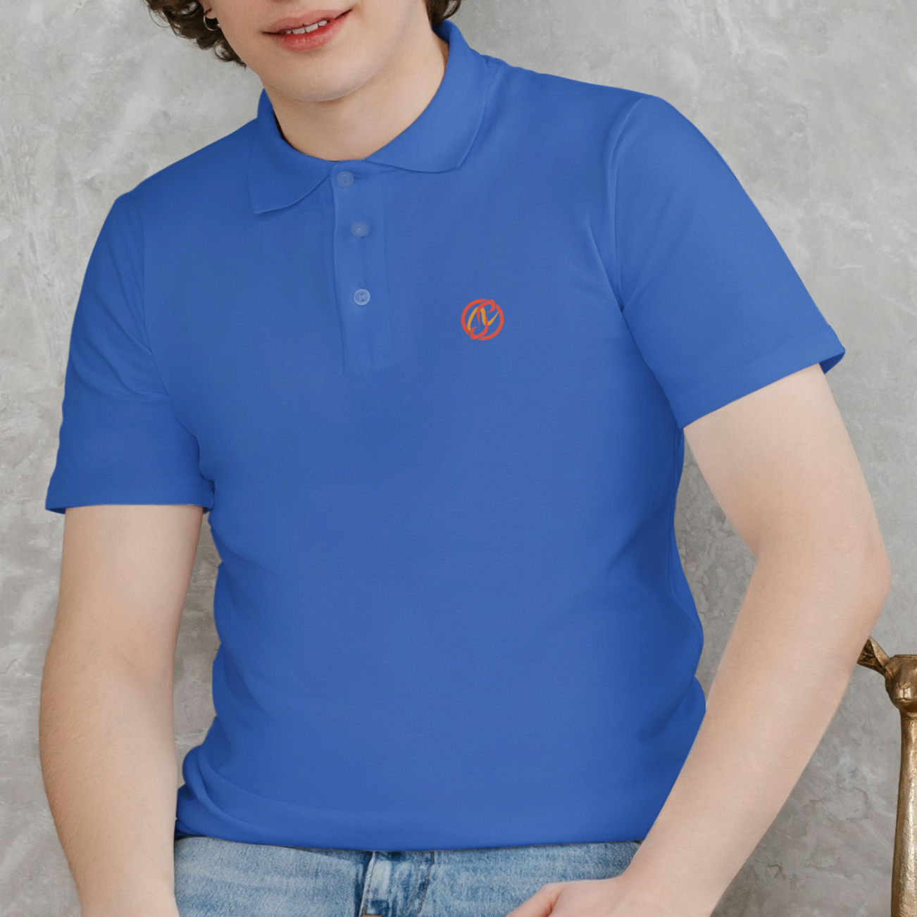Royal Blue Plain: Left Pocket: Polo T-Shirt
