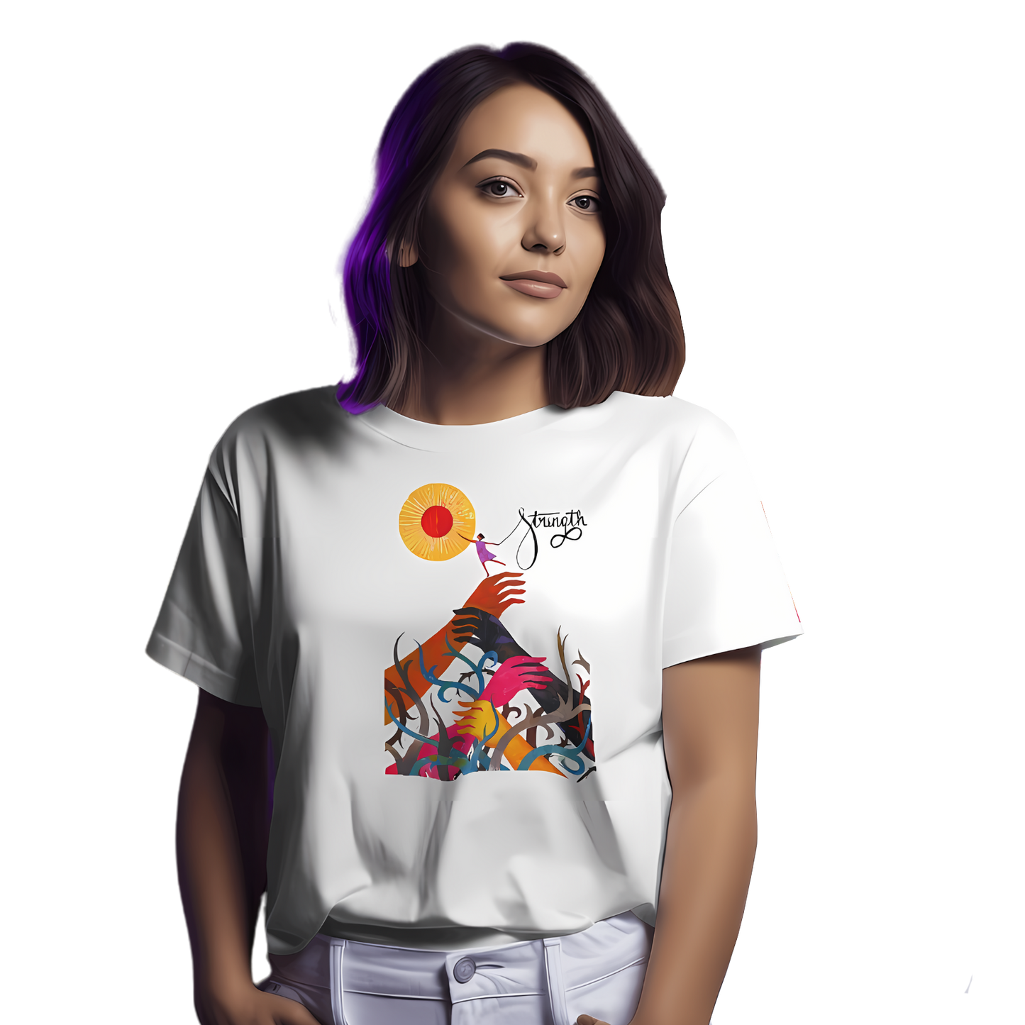 Trending Art D19: We are Strength: Women T-Shirt
