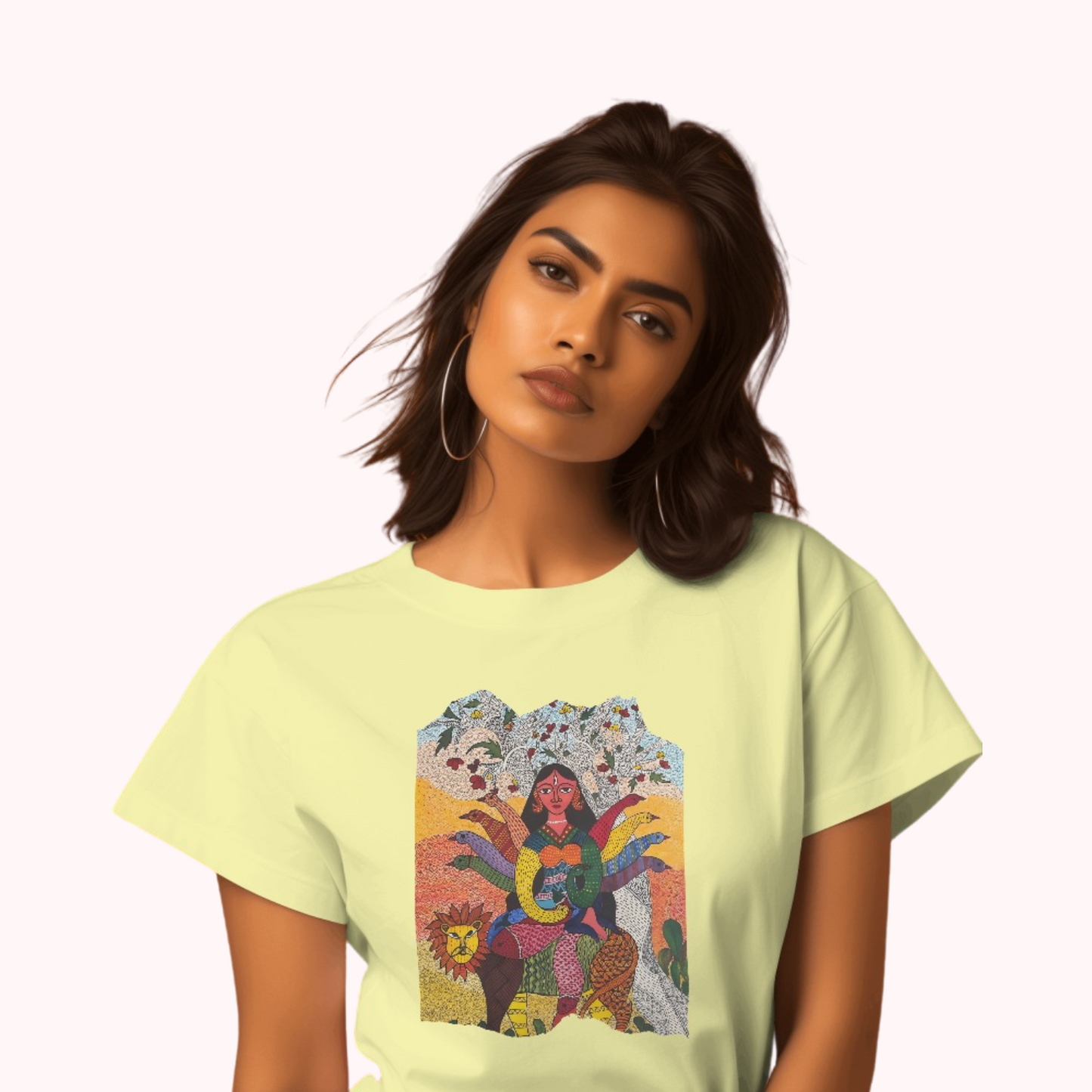 Trending Madhubani D15: Ma Durga: Women T-Shirt