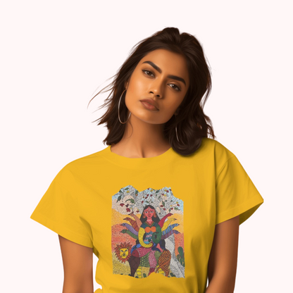 Trending Madhubani D15: Ma Durga: Women T-Shirt