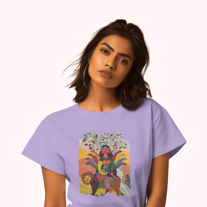 Trending Madhubani D15: Ma Durga: Women T-Shirt