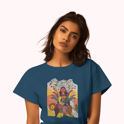 Trending Madhubani D15: Ma Durga: Women T-Shirt
