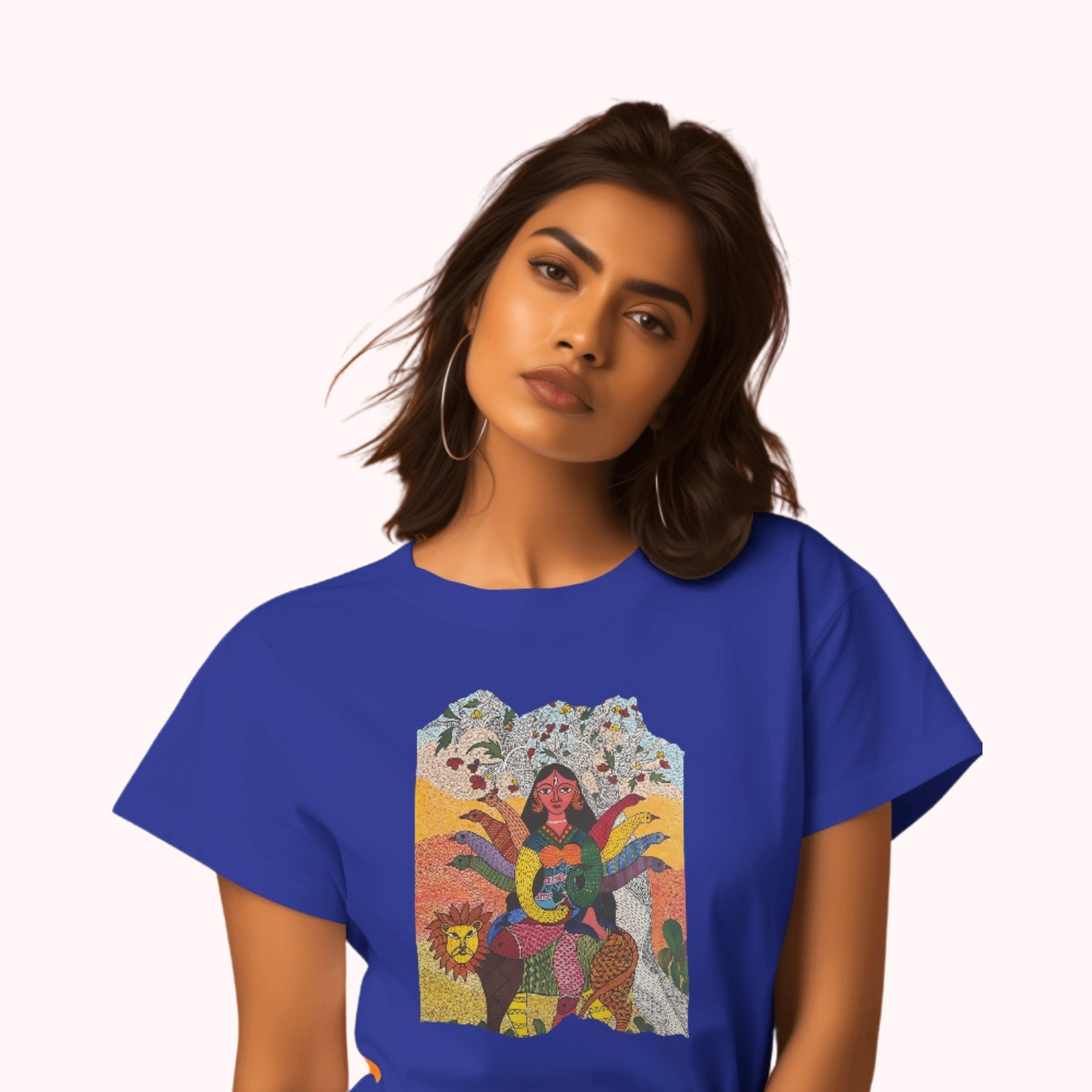 Trending Madhubani D15: Ma Durga: Women T-Shirt