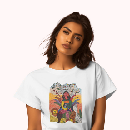 Trending Madhubani D15: Ma Durga: Women T-Shirt