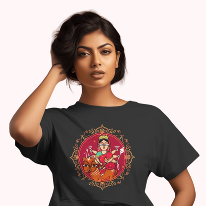Bengal Art D14: Ma Durga: Women T-Shirt