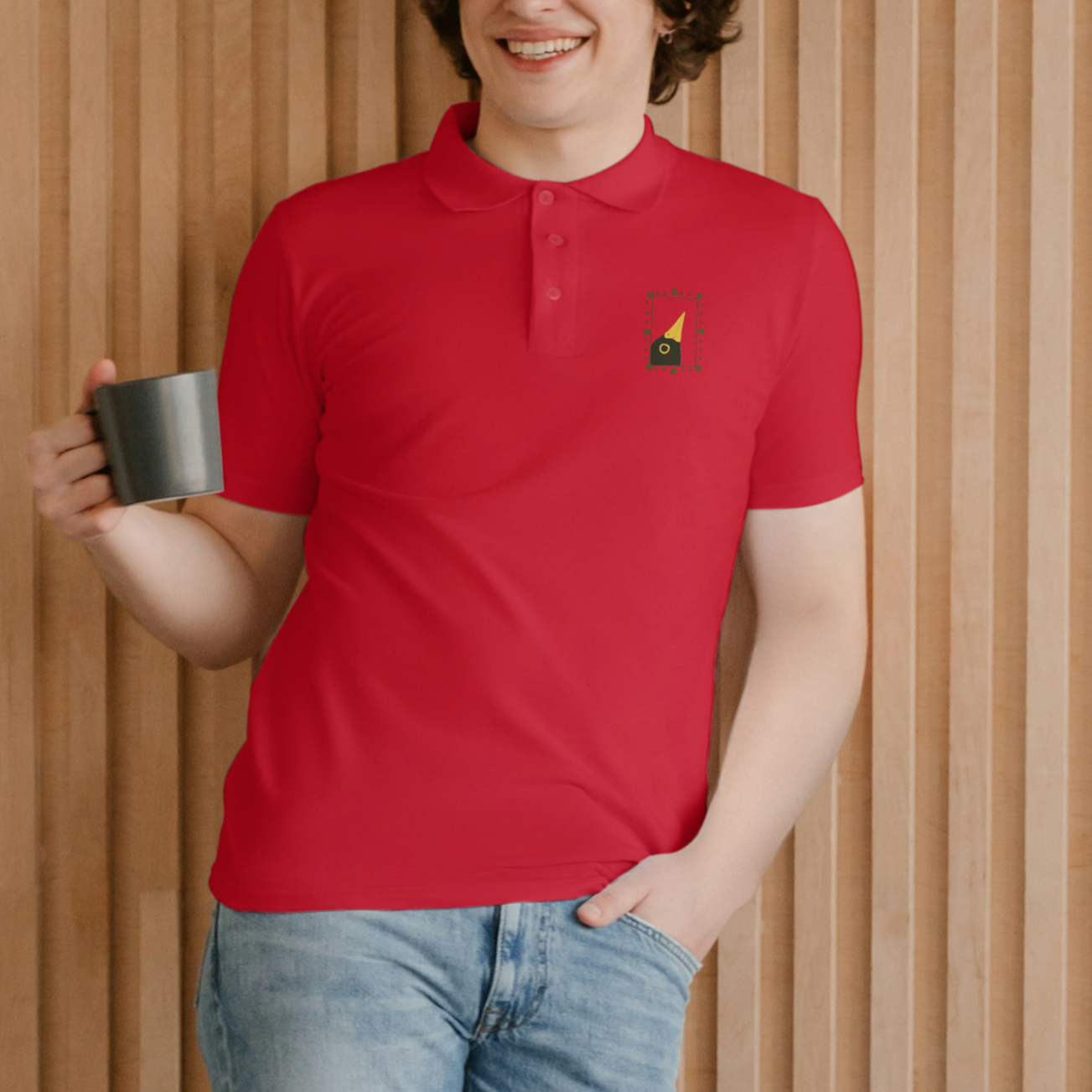 Trending Art D01: bird's beak: Polo T-Shirt