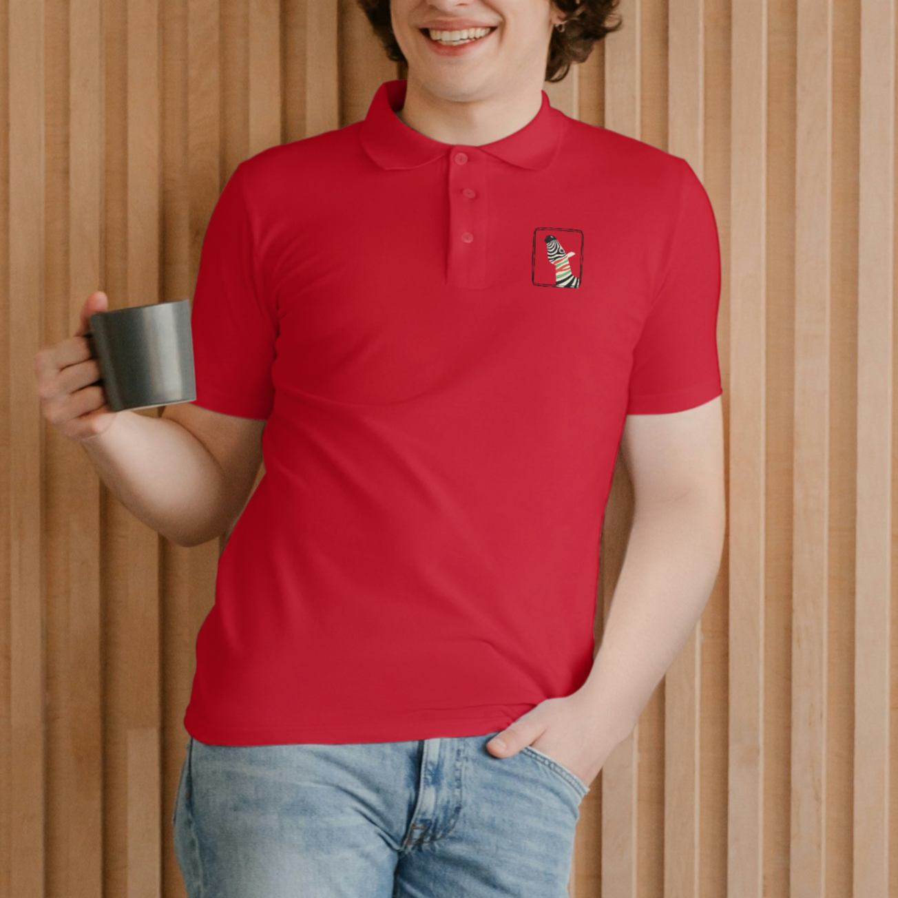 Trending Art D02: Zebra: Polo T-Shirt