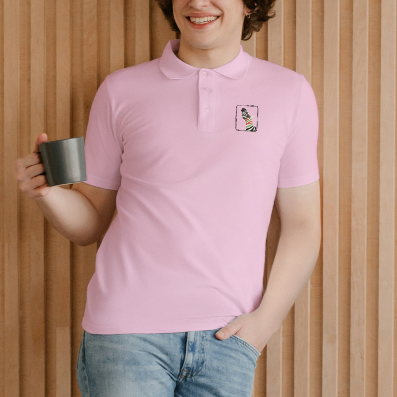 Trending Art D02: Zebra: Polo T-Shirt