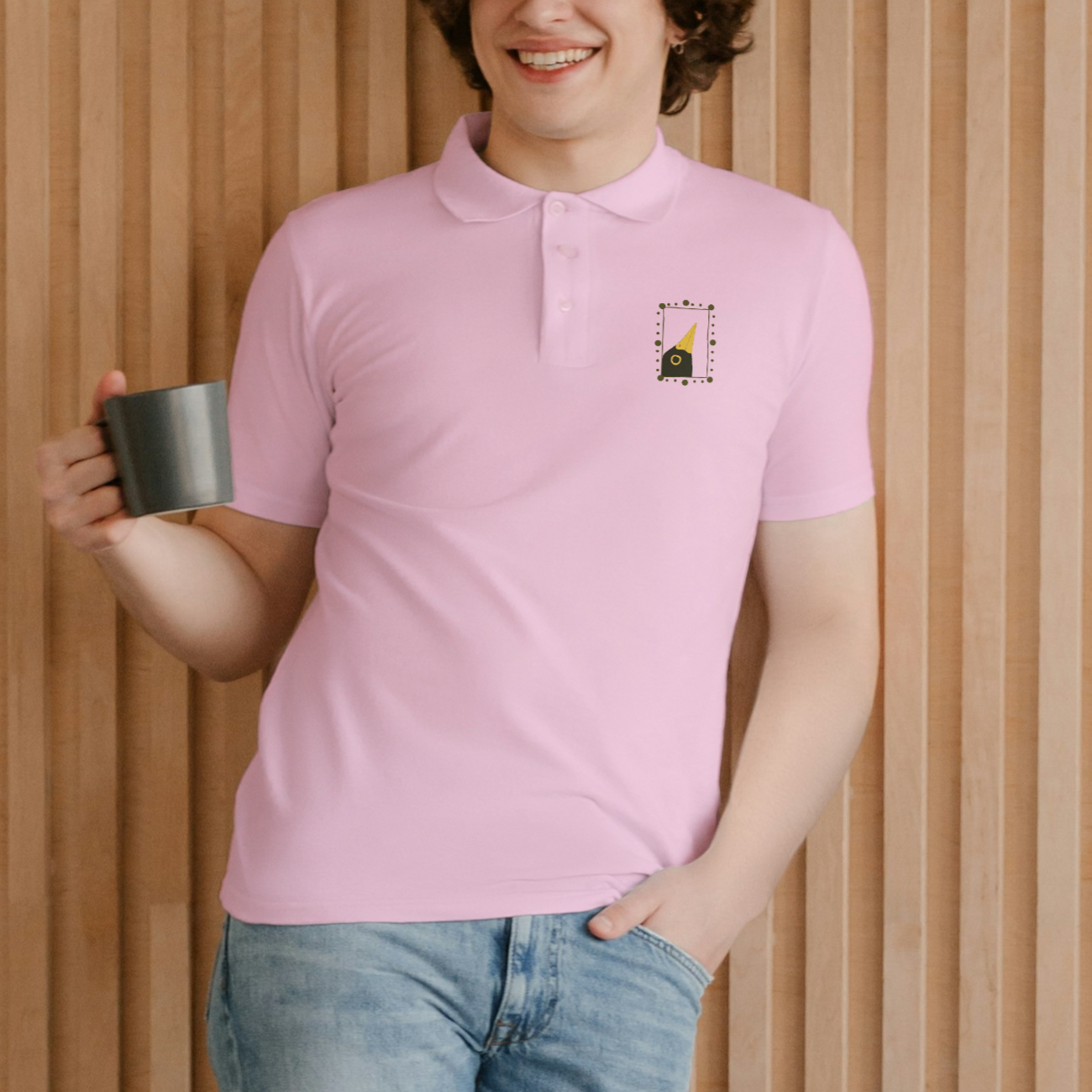 Trending Art D01: bird's beak: Polo T-Shirt