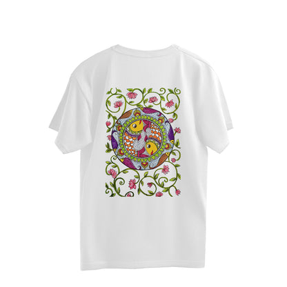 Trending Madhubani D11: Art of Fish: Oversize T-Shirt
