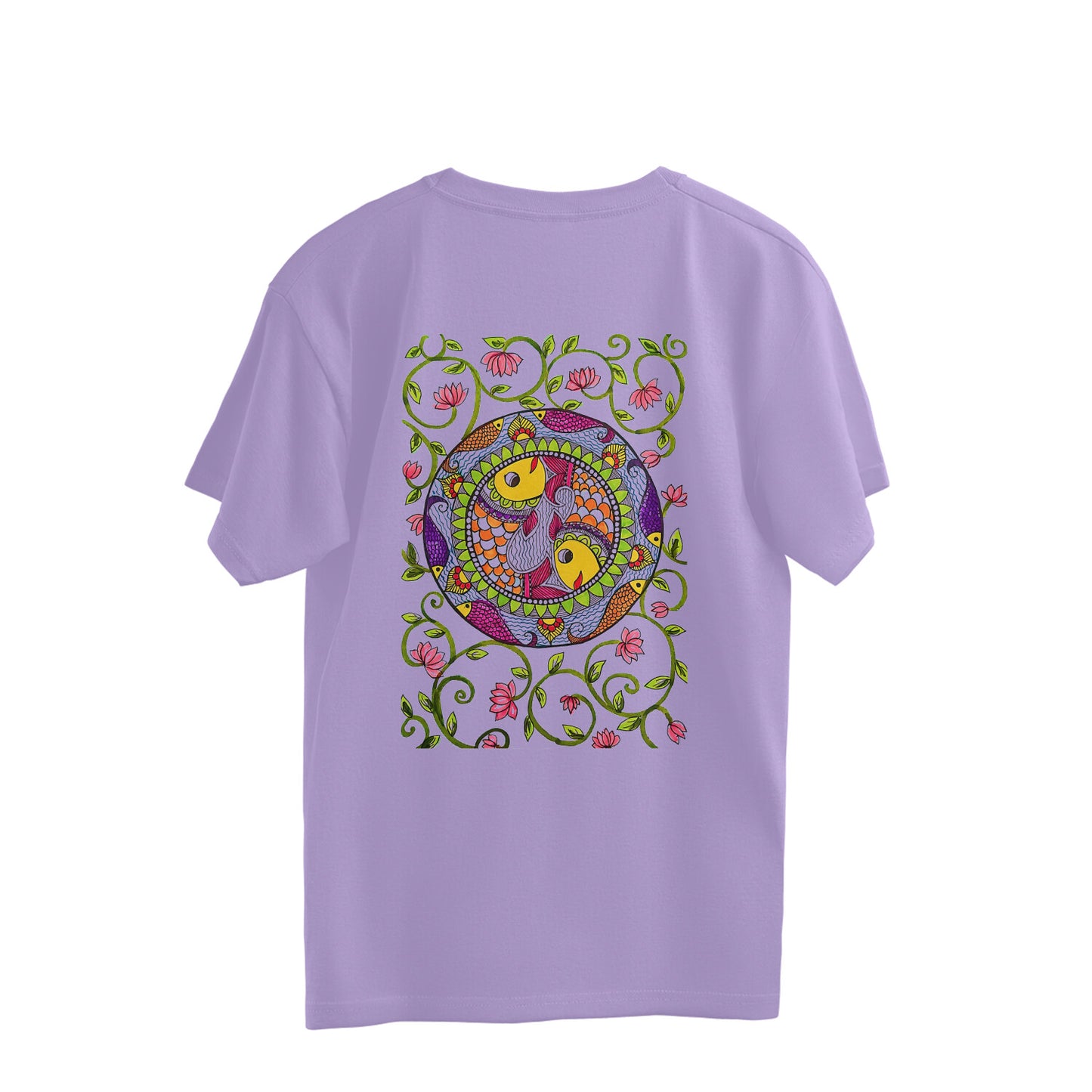 Trending Madhubani D11: Art of Fish: Oversize T-Shirt
