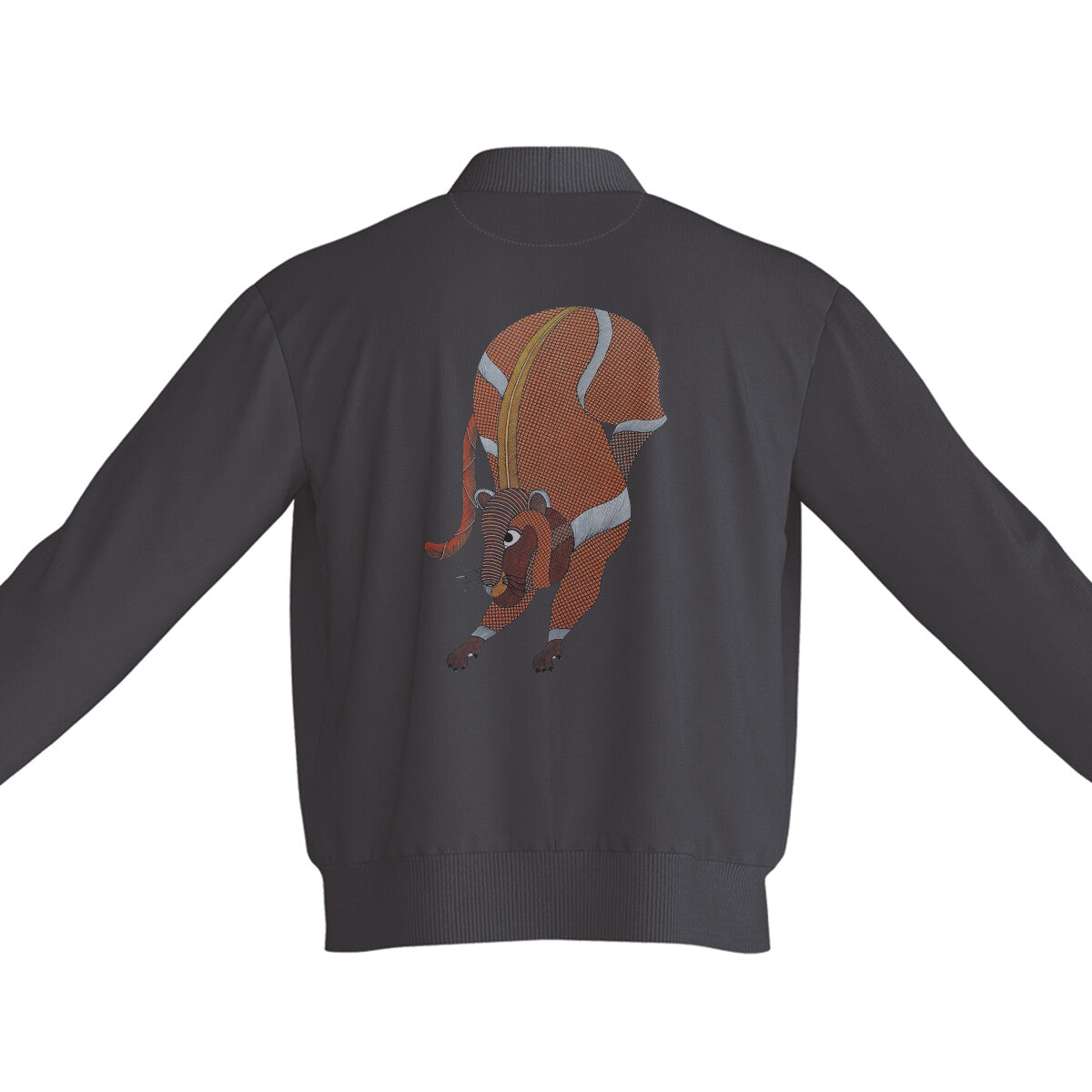 Bomber Jacket: Gond art Reading: Unisex