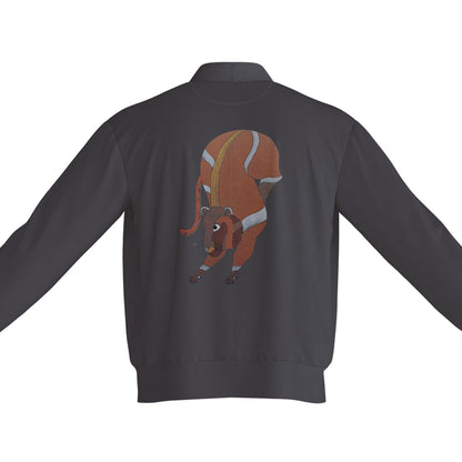 Bomber Jacket: Gond art Reading: Unisex