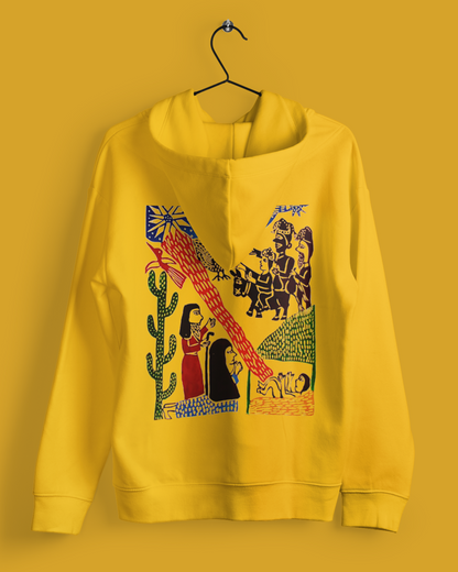 Hoodies: Trending Art back Pilgrim: Unisex
