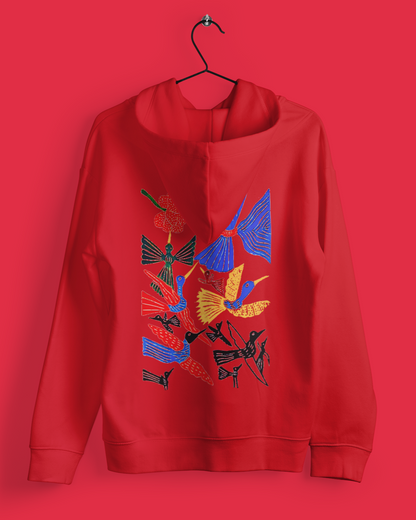 Hoodies: Trending Art back Birds: Unisex
