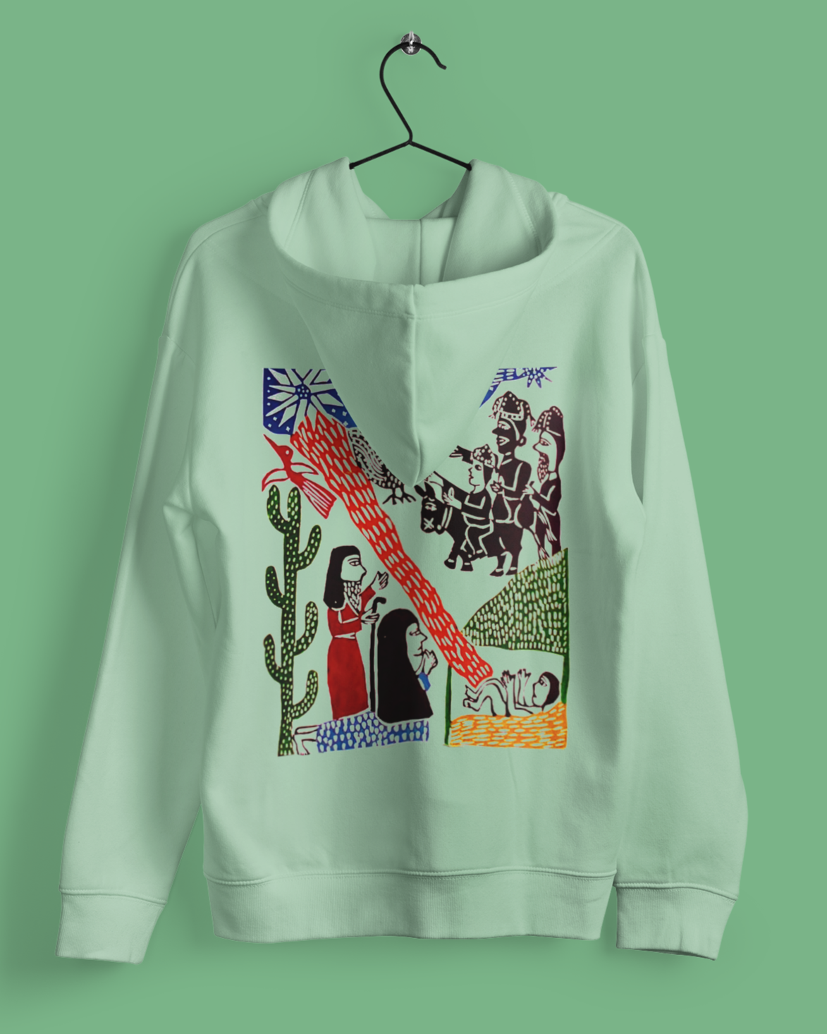Hoodies: Trending Art back Pilgrim: Unisex