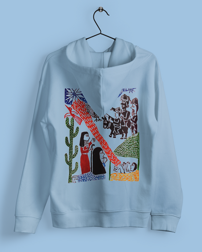 Hoodies: Trending Art back Pilgrim: Unisex