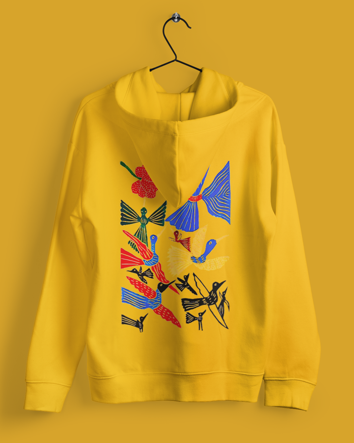 Hoodies: Trending Art back Birds: Unisex