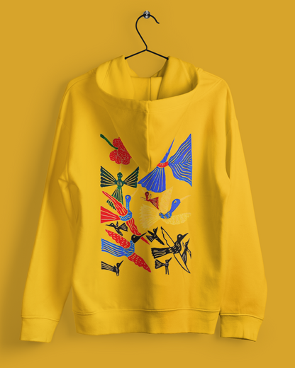 Hoodies: Trending Art back Birds: Unisex