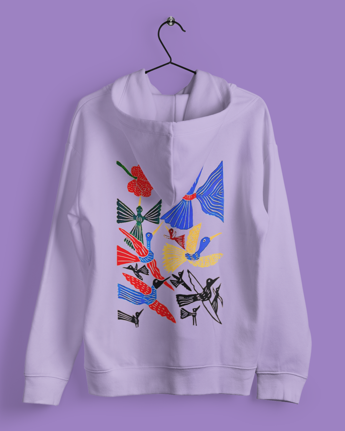 Hoodies: Trending Art back Birds: Unisex