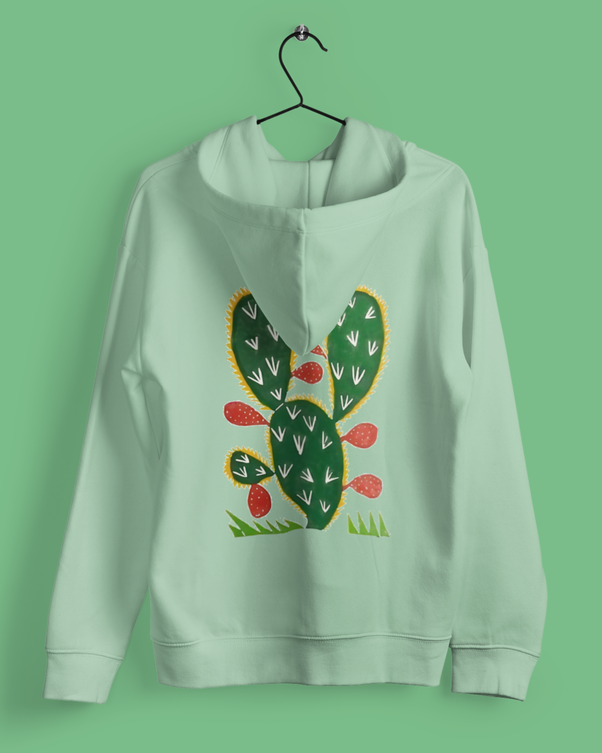 Hoodies: Trending Art back Caktus: Unisex Info