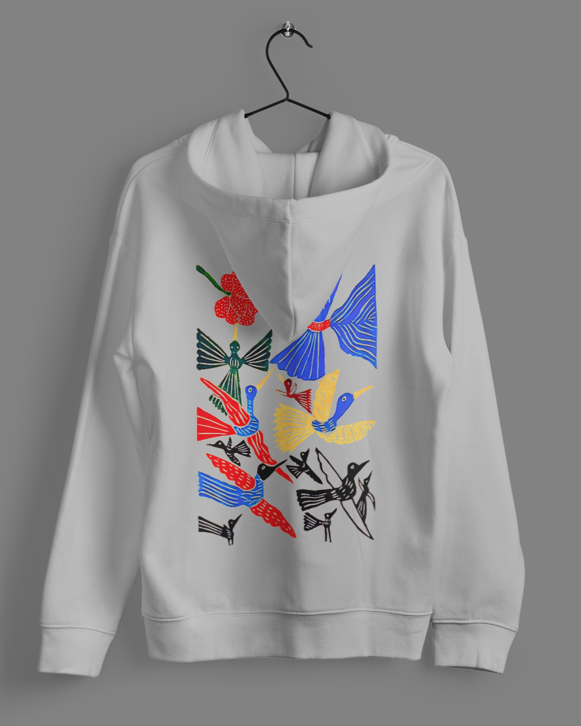 Hoodies: Trending Art back Birds: Unisex