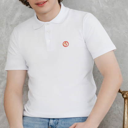White Plain: Left Pocket: Polo T-Shirt