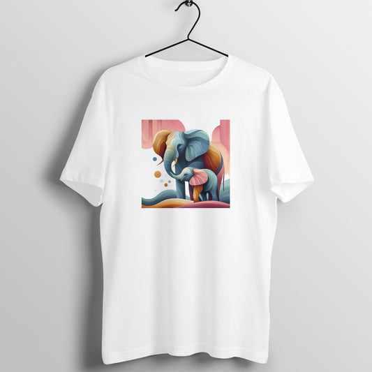 Trending Art D1: Mother & Baby Elephant: Unisex T-shirt
