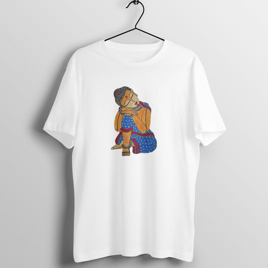 Trending Madhubani Art D4: Buddha: Unisex T-Shirt