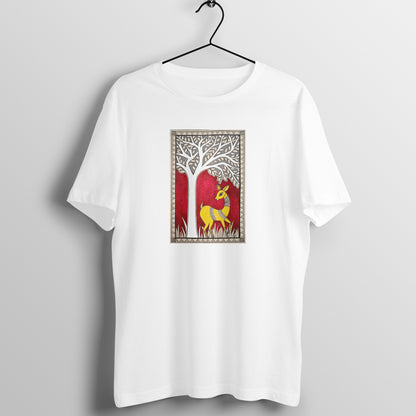 Trending  Madhubani Art D6: Deer: Unisex T-Shirt