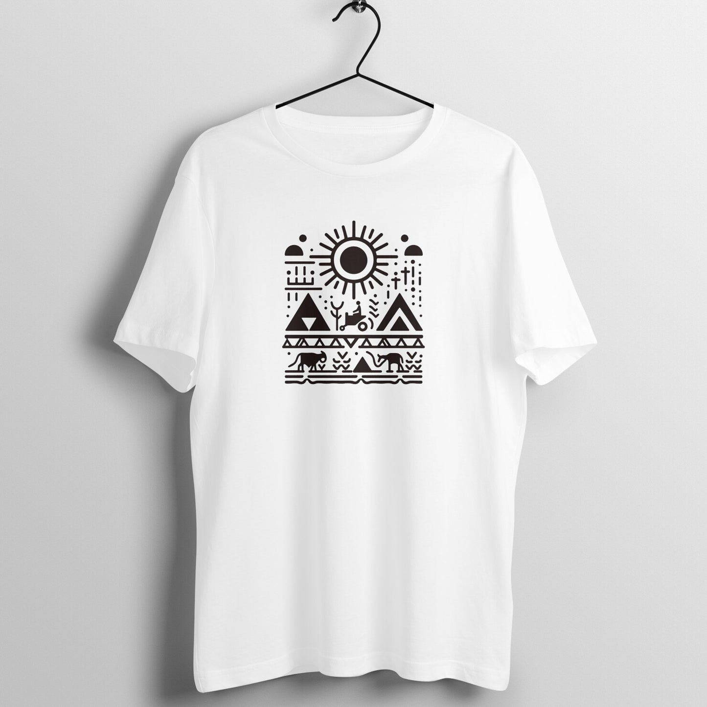 Trending Warli Art D6: The sun: Unisex T-shirt